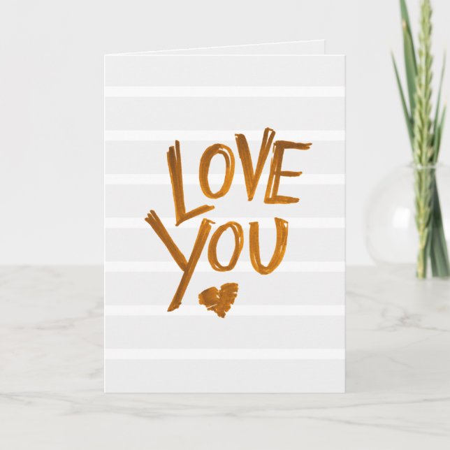 Cartão De Festividades Amo-Te! placa namorados (Frente)