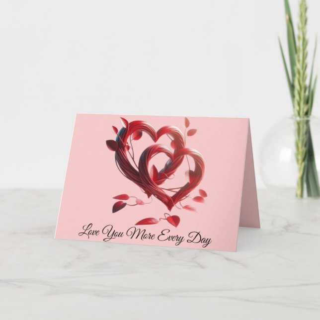 Cartão De Festividades Amo Você Mais Todos os Dias (Frente)