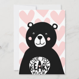 Cartão De Festividades Amo você Muito Urso Escandinavo Dia dos Namorados