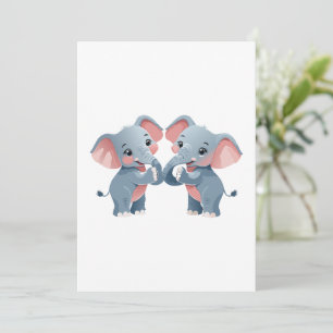 Cartão De Festividades Amor Adorável: Designs animais no dia do Namorados