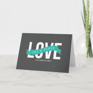 Cartão De Festividades amor, alegria & paz