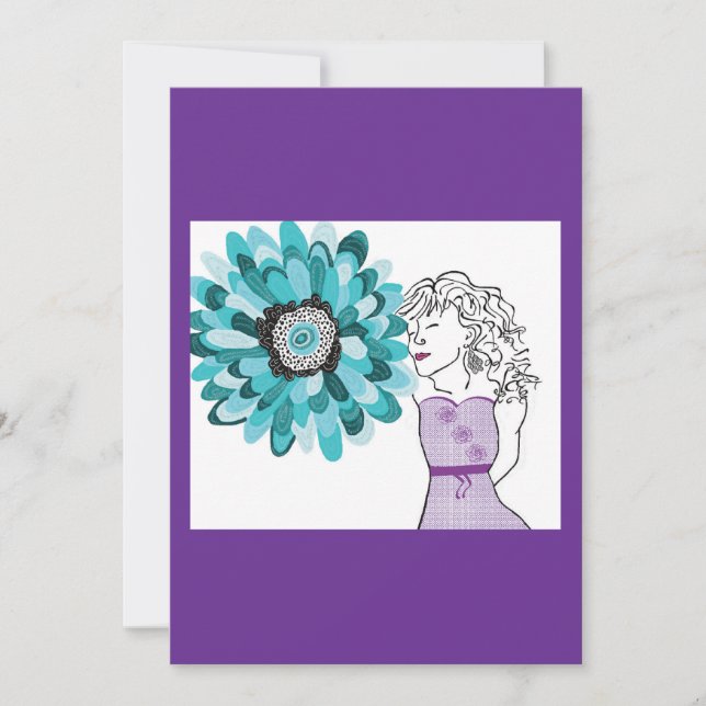 Cartão De Festividades Amor às flores (Frente)