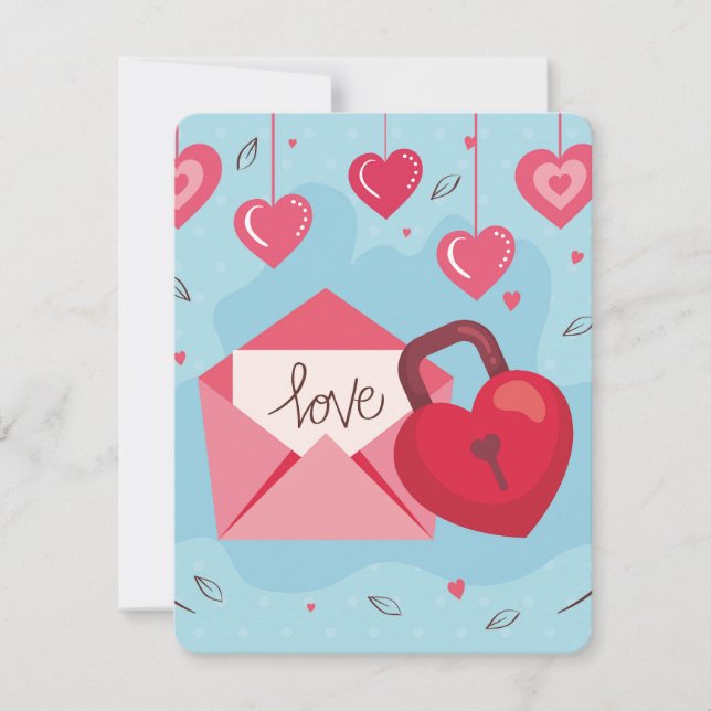 Cartão De Festividades Amor Bloqueado (Frente)