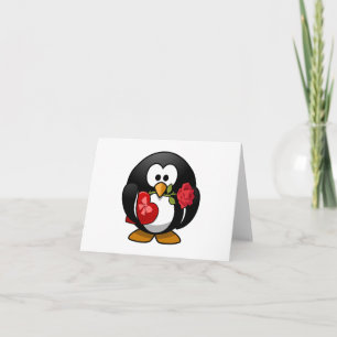 Cartão De Festividades Amor Com Pinguim Enfiado Com Presentes De Namorado