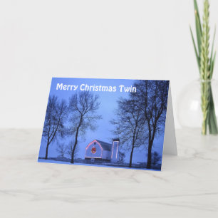 CARTÃO DE FESTIVIDADES AMOR COMPARTILHAR NATAL COM MEU GÊMEO