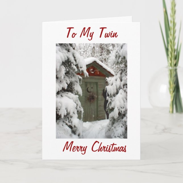 CARTÃO DE FESTIVIDADES AMOR COMPARTILHAR "NATAL" COM MEU ***TWIN*** (Frente)