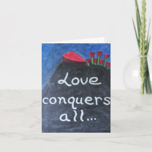 Cartão De Festividades AMOR CONQUISTE TODA A Placa de Namorados