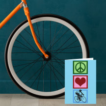 Amor da paz que dá um ciclo o ciclista azul