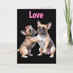 Cartão De Festividades Amor de Bulldog Francês Bulldog Francês