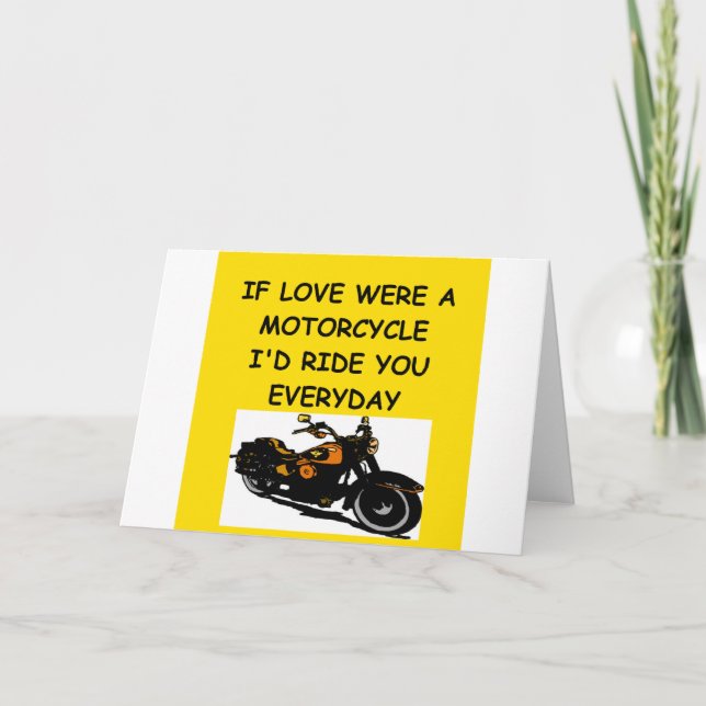 Cartão De Festividades amor de motociclista (Frente)