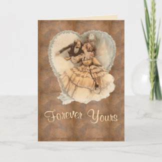 Cartão De Festividades Amor do Victorian