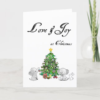 Cartão De Festividades Amor e alegria no Natal - CARD
