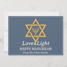 Cartão De Festividades Amor e Luz | Colagem de fotos da família Hanukkah