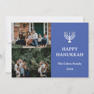 Cartão De Festividades Amor e Luz Colagem de fotos da família Hanukkah
