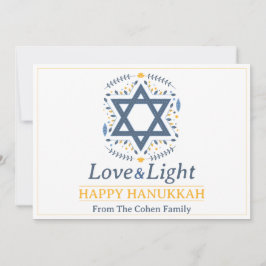 Cartão De Festividades Amor e Luz | Colagem de fotos da família Hanukkah