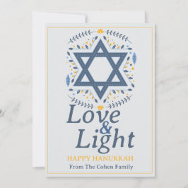 Cartão De Festividades Amor e Luz | Colagem de fotos da família Hanukkah
