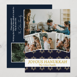 Cartão De Festividades Amor e Luz Foto da família Hanukkah Collage
