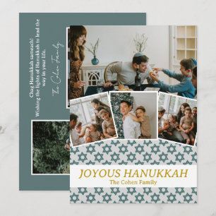 Cartão De Festividades Amor e Luz Foto da família Hanukkah Collage