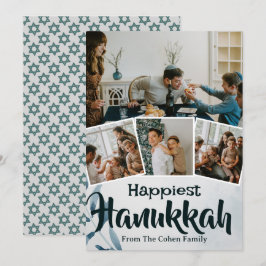 Cartão De Festividades Amor e Luz | Foto da família Hanukkah Collage