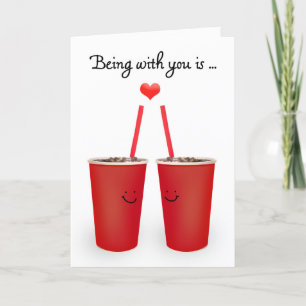 Cartão De Festividades Amor e Romance Soda Humor