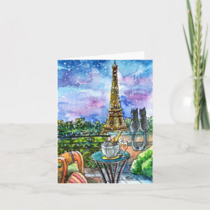 Cartão De Festividades Amor em Paris