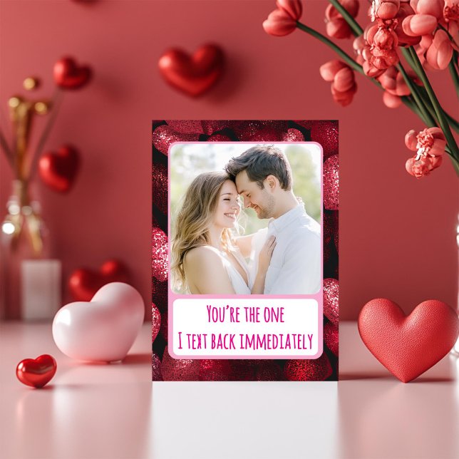 Cartão De Festividades Amor Espelhado Eu Te Respondo Imediatamente Foto (Criador carregado)