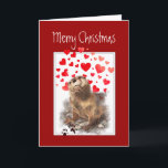 Cartão De Festividades Amor, Feliz Natal Romântico, Bestiço<br><div class="desc">Cartões de natal de Cute Watercolor Otter Animal,  Wildlife,  Nature Dentro verse Eu te amo como não sendo perfeito para seu marido,  esposa,  namorado,  namorada,  esposa ou parceiro</div>