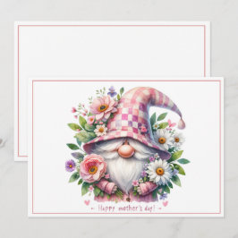 Cartão De Festividades Amor Florido: Gnome do Dia das Mães