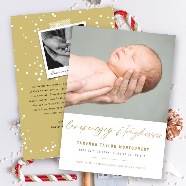 Cartão De Festividades Amor Joy Tiny Kisses Bebê 1rua Natal (Criador carregado)