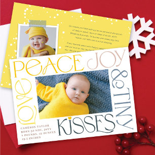 Cartão De Festividades Amor Joy Tiny Kisses Bebê 1rua Natal