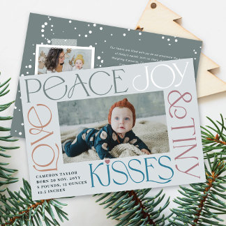 Cartão De Festividades Amor Joy Tiny Kisses Bebê 1rua Natal