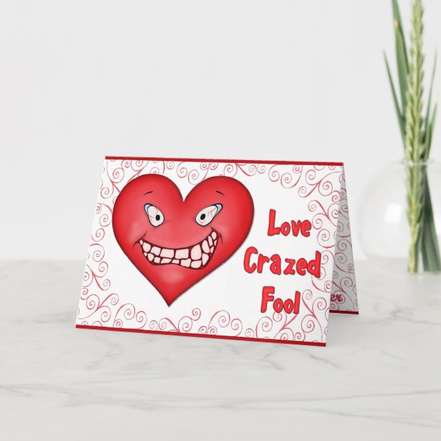 Cartão De Festividades Amor Louco (Frente)