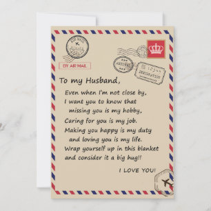 Cartão De Festividades Amor Marido Carta Para Meu Marido Eu Te Amo