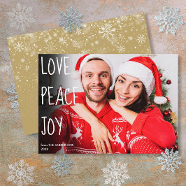 Cartão De Festividades Amor Natal Paz Alegria Foto Moderna