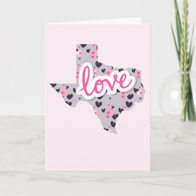 Cartão De Festividades Amor no Texas - Dia de os namorados (Frente)