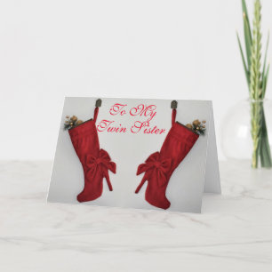 CARTÃO DE FESTIVIDADES *AMOR* PARA MINHA IRMÃ GÊMEA" NO NATAL