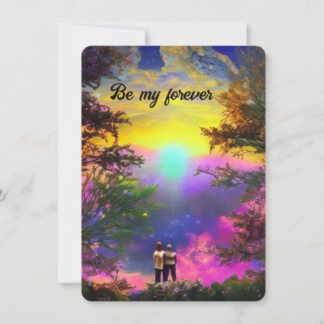 Cartão De Festividades Amor para sempre (Frente)