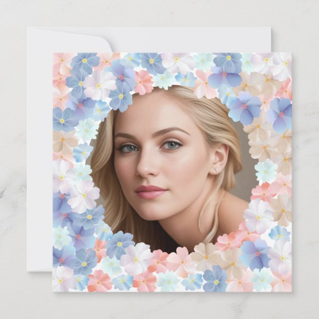 Cartão De Festividades Amor puro como flor (Frente)