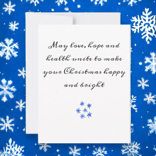 Cartão De Festividades Amor Saúde Esperança Desejos para um Feliz Natal