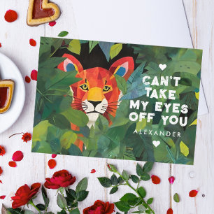 Cartão De Festividades Amor Selvagem Fofo Laranja Tigre Vale dos Namorado
