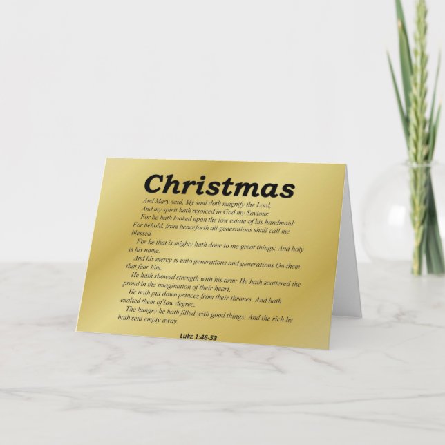 Cartão De Festividades Amplie o Lorde Natal Luke 1-46 (Frente)