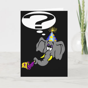 CARTÃO DE FESTIVIDADES AN ELEPHANT NEVER FORGETS