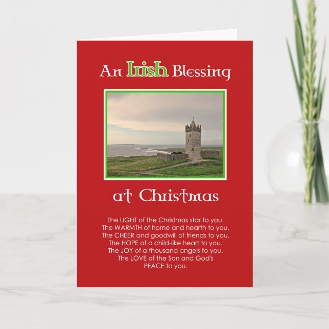 Cartão De Festividades An Irish Blessing at Christmas-Custom photo card (Frente)