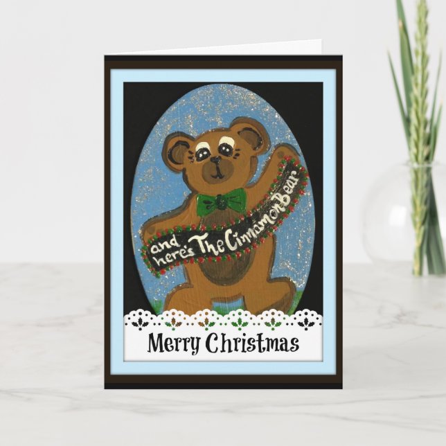 Cartão De Festividades And Here's The Cinnamon Bear Card (Frente)