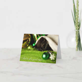 Cartão De Festividades And To All A Good Night Kitty Card