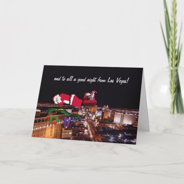 Cartão De Festividades and to all good night from Las Vegas Card (Frente)