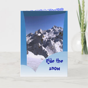 Cartão De Festividades Ande pela neve, Montanhas Suíças, Jungfrau