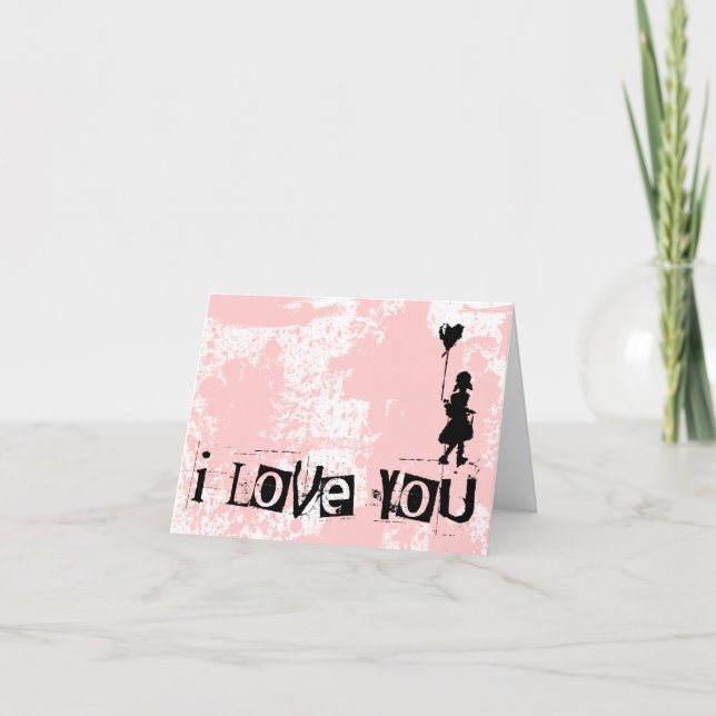 Cartão De Festividades ande seu coração: eu te amo: (Frente)