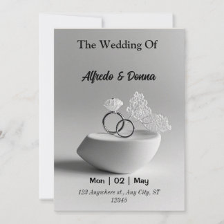 Cartão De Festividades Anéis de Casamento