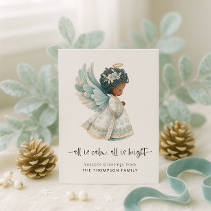 Cartão De Festividades Angel All está calmo All is Bright Natividade Chri